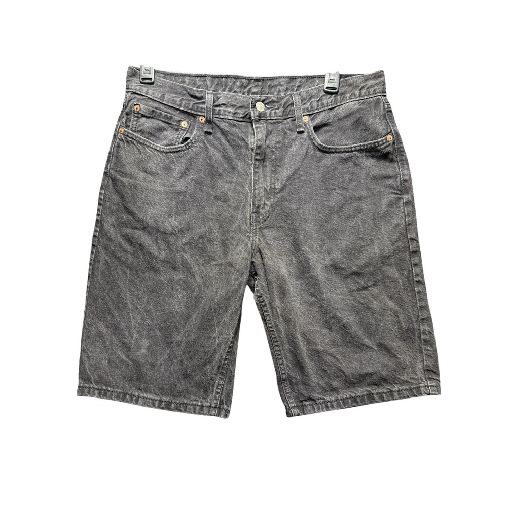 Levi's 469 Denim Shorts Men 34 Gray Loose Fit 5-Pocket